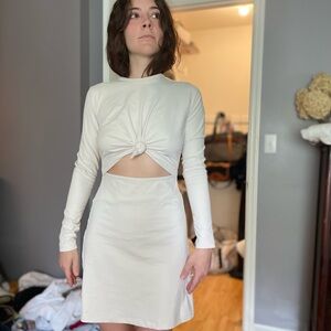 Susana Monaco Cream Long Sleeve Dress